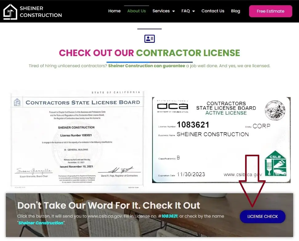 remodeling contractor San Diego,Remodeling Contractor License check Sheiner Construction