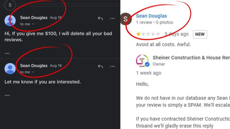 Sean Douglas Asking For Money And Leaving 1-Star Review Due To Not Getting Paid Sean Douglas Asking for money and leaving 1-star review due to not getting paid