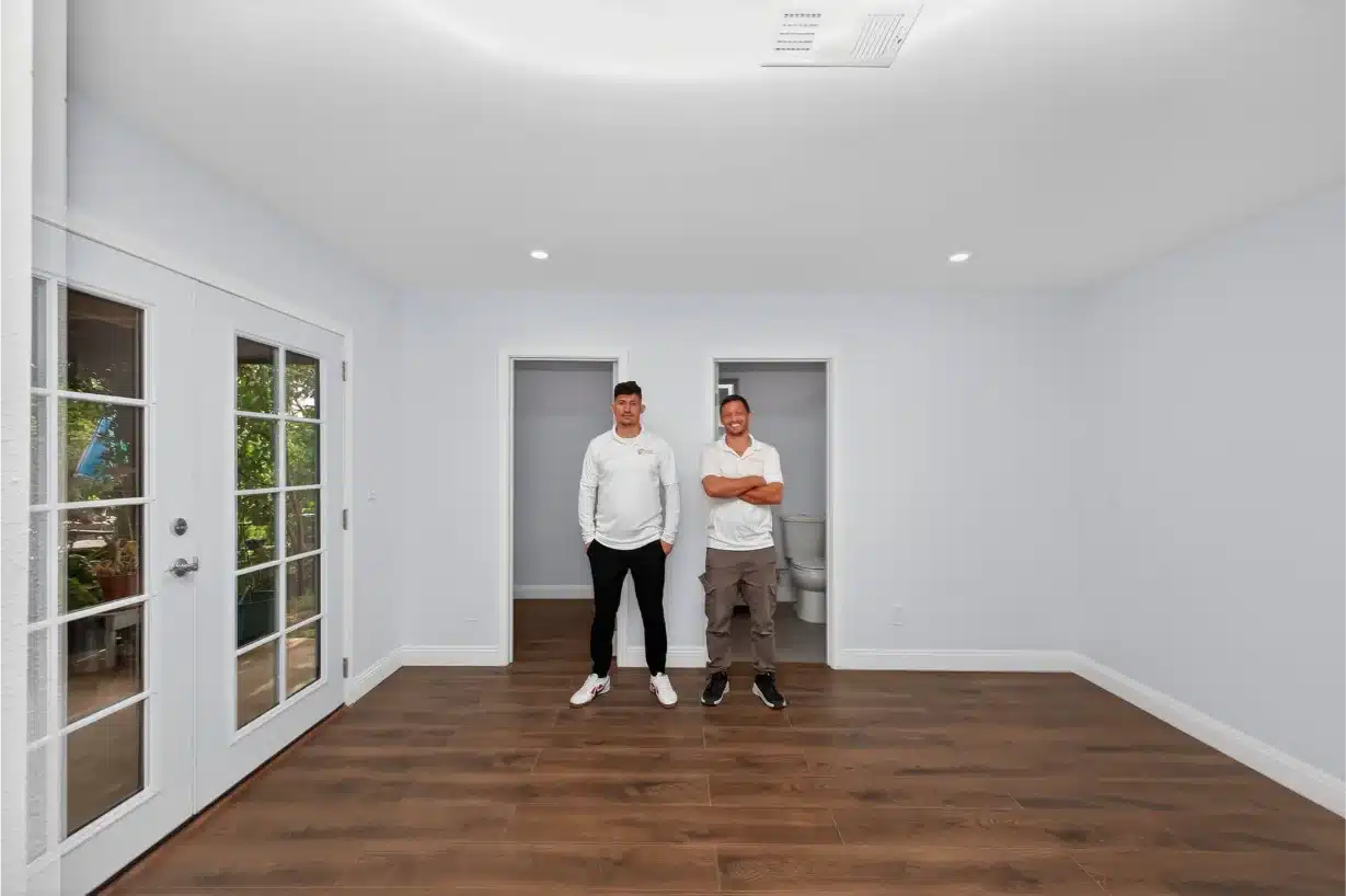 Joseph and Didi Sheiner in the completed Santee living space