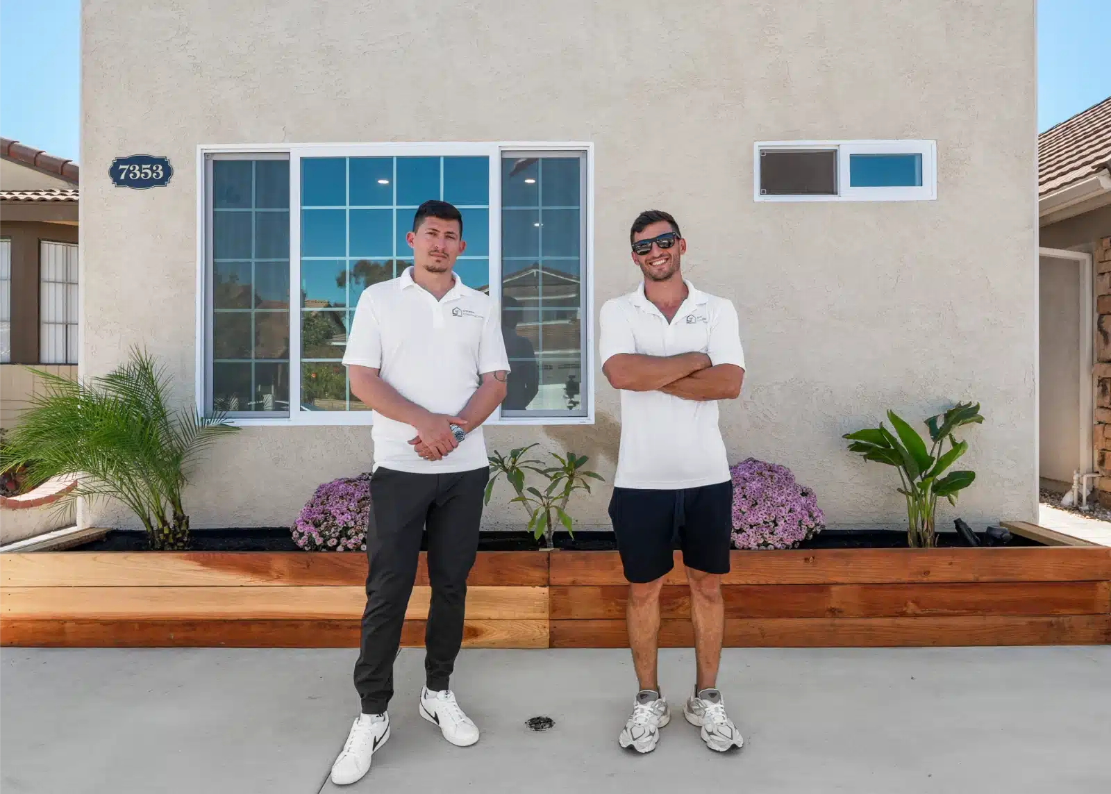 Joseph and Didi Sheiner in front of the completed addition