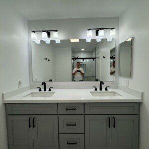 Whole House Remodeling In Tierrasanta San Diego, Ca Bathroom cabinets with sink, Bathroom Mirror, Full House Remodel in Calle de Vida, San Diego CA by Sheiner Construction (1)