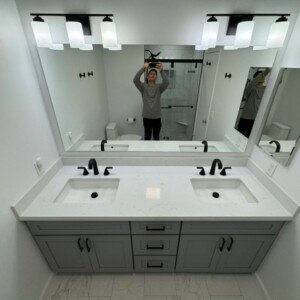 Whole House Remodeling In Tierrasanta San Diego, Ca Bathroom cabinets with sink, Bathroom Mirror, Full House Remodel in Calle de Vida, San Diego CA by Sheiner Construction (4)