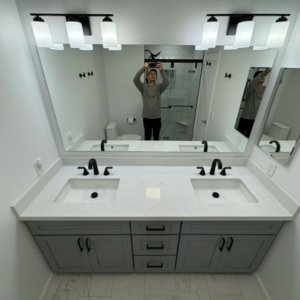 Full House Remodeler San Diego Full House Remodeling,Full House Remodeling In San Diego,Full-House Remodeling Bathroom cabinets with sink, Bathroom Mirror, Full House Remodel in Calle de Vida, San Diego CA by Sheiner Construction (4)